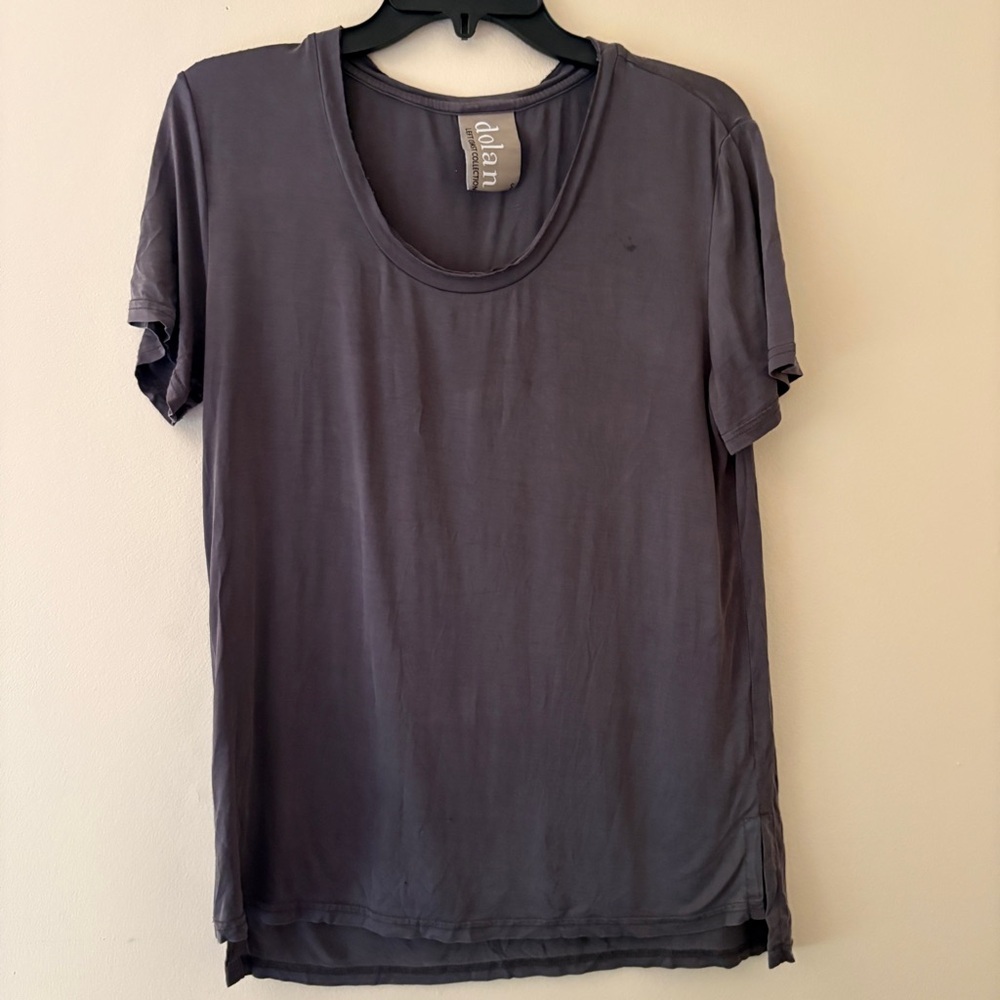 Dolan Left Coast Anthropologie Cupro High Low Tee Dusty Plum Small
